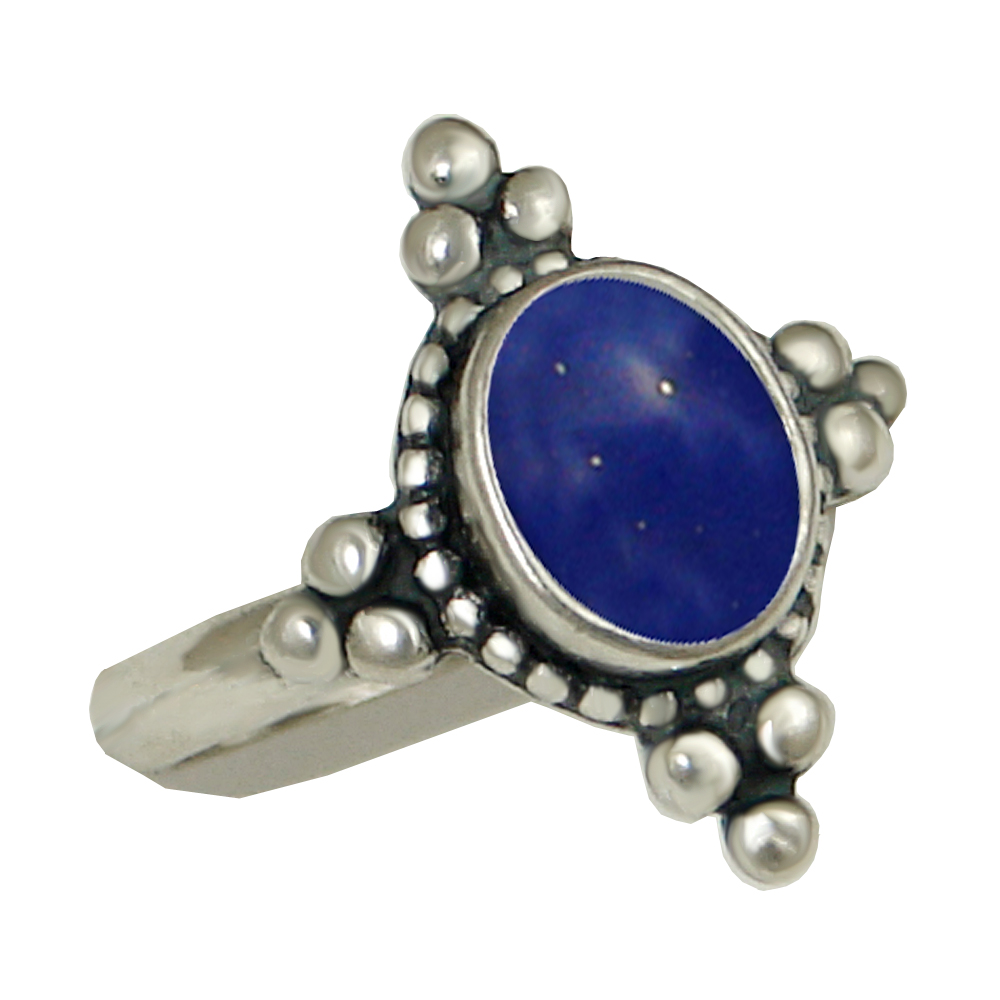 Sterling Silver Gemstone Ring With Lapis Lazuli Size 9